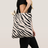 Zebra inspiriert Schwarz und Beige Kissen