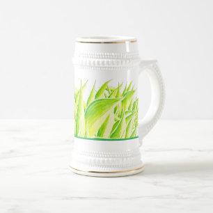 Zebra Iris auf einem Stein Bierglas