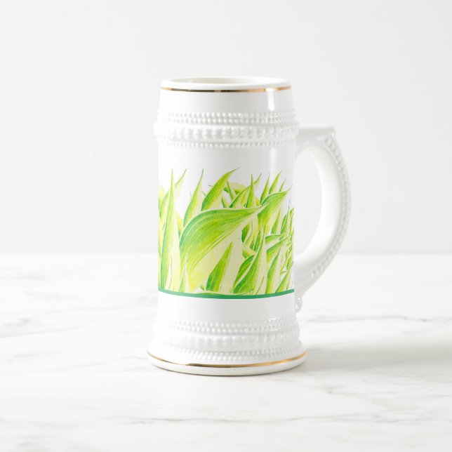 Zebra Iris auf einem Stein Bierglas (VorderseiteRechts)