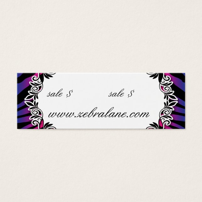 Zebra Jewelry Hang Tag Fashion (Vorderseite)