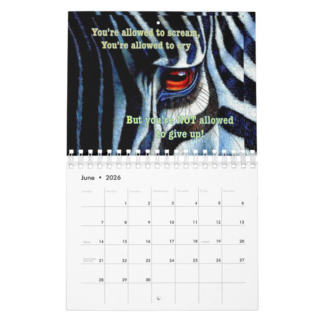 Zebra-Kalender 2019 Kalender (Jun 2026)