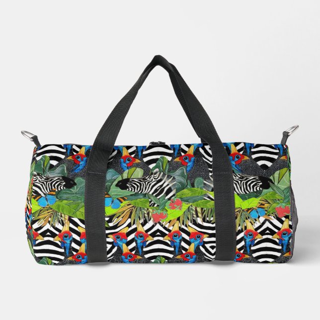 Zebra-Kanga-Turnbeutel Duffle Bag (Vorderseite)