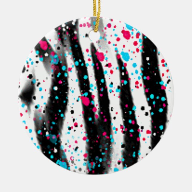 Zebra Keramik Ornament (Vorne)