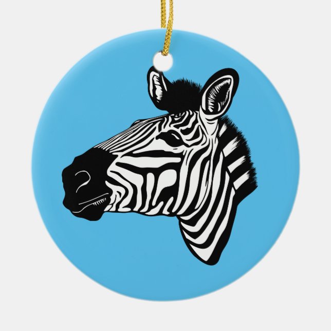 Zebra Keramik Ornament (Vorne)