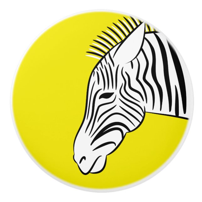 Zebra Keramikknauf (Vorderseite)