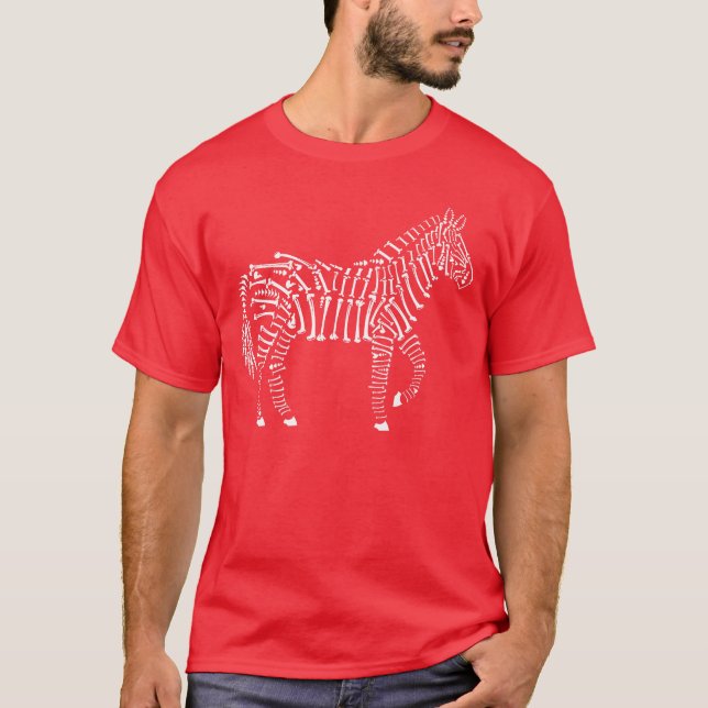 Zebra, Knochen, Röntgen, lustig T-Shirt (Vorderseite)