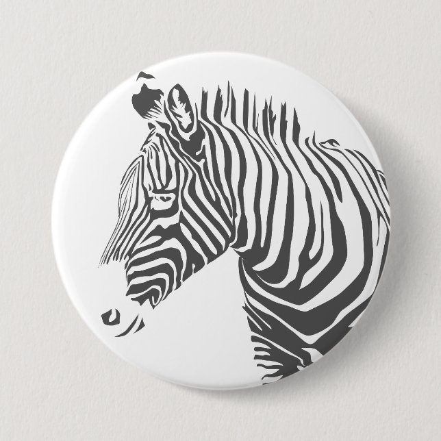 Zebra-Knopf Button (Vorderseite)