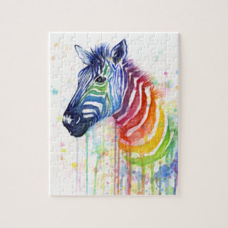 Zebra-Kunst-Aquarell-Malerei-Puzzlespiel Puzzle