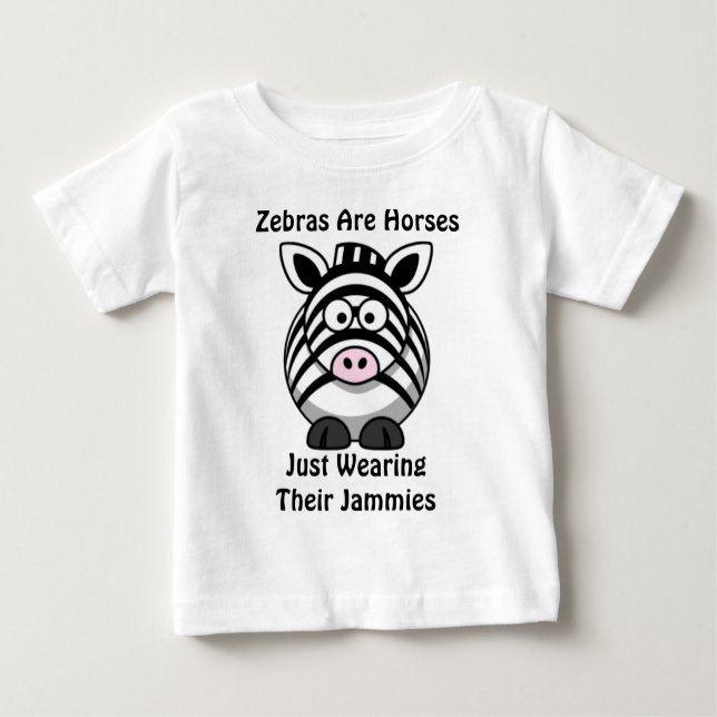 Zebra-Kunst Baby T-shirt (Vorderseite)