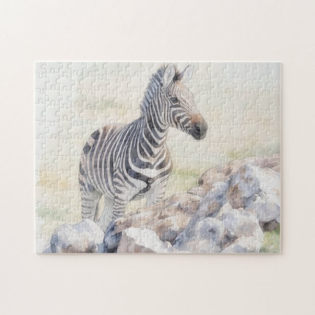Zebra Kunst Wildes Tier Puzzle (Horizontal)
