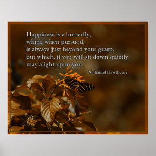 Zebra-Langschmetterling auf Blume Poster