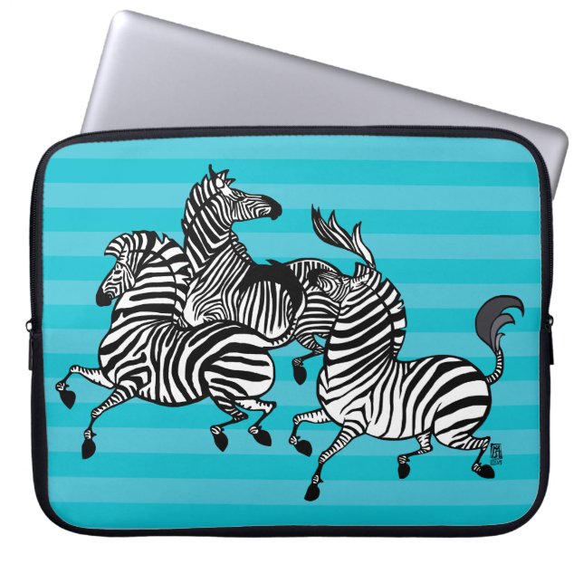 Zebra Laptop Case Sleeve (Vorderseite)