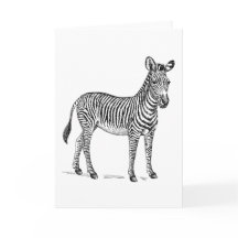 Zebra-leere Gruß-Karte