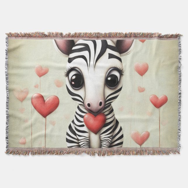 Zebra Liebe 1 Decke (Vorderseite)