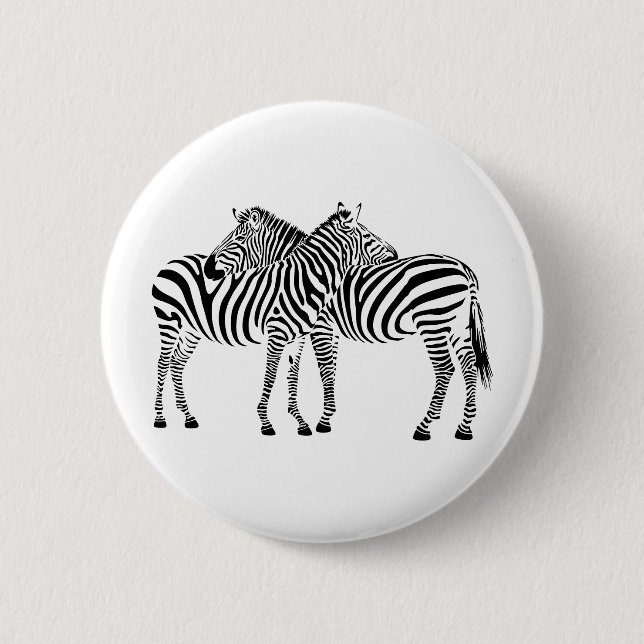 Zebra-Liebe Button (Vorderseite)