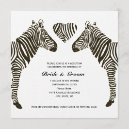 Zebra Liebe Hochzeitsempfang Einladung