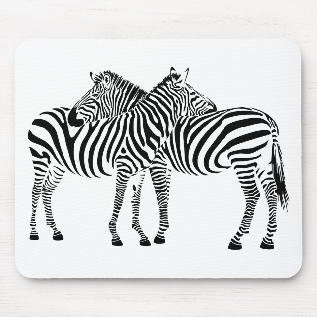 Zebra-Liebe Mousepad (Vorne)