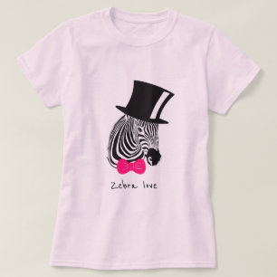 Zebra Liebe Slogan Hipster Zebra T-Shirt