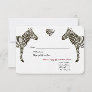 Zebra Liebe UAWG RSVP Karte