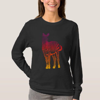 Zebra Liebe Wilde Pferde Zebra Sonnenaufgang Stra T-Shirt