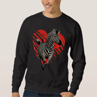 Zebra-Liebesherz für den Valentinstag auf Zebra 4 Sweatshirt