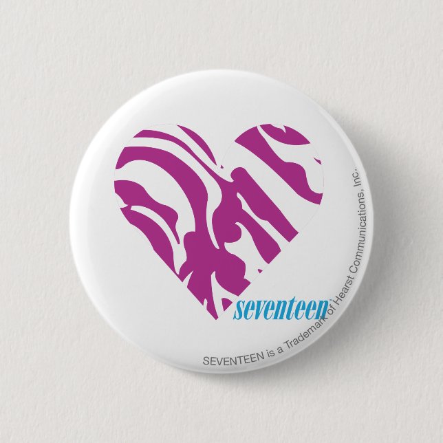 Zebra lila 2 button (Vorderseite)