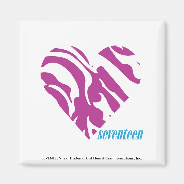 Zebra Lila 2 Magnet (Vorne)