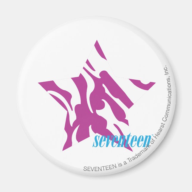 Zebra Lila 4 Magnet (Vorne)