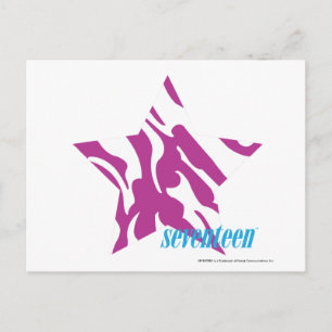 Zebra Lila 4 Postkarte