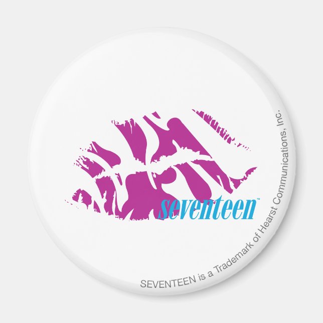 Zebra Lila Magnet (Vorne)