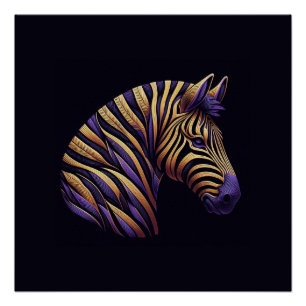 Zebra Lila Poster