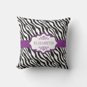 Zebra Lila Ribbon MoJo Pillow Kissen