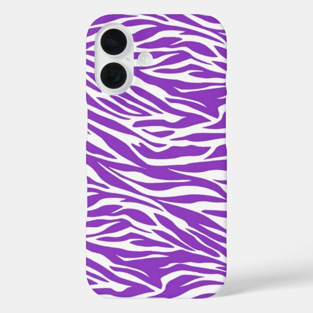Zebra Lila Stripes Case-Mate iPhone Hülle (Rückseite)