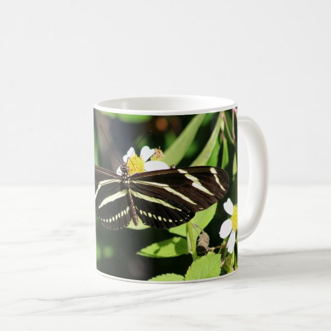 Zebra Longwing Butterfly Kaffeetasse (VorderseiteRechts)