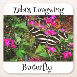 Zebra Longwing Butterfly Rechteckiger Pappuntersetzer
