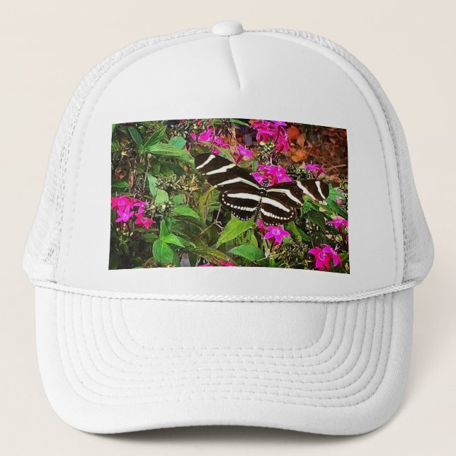 Zebra Longwing Butterfly Truckerkappe (Vorderseite)