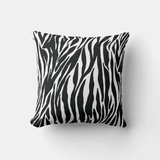 Zebra Look Throw Kissen (Vorderseite)