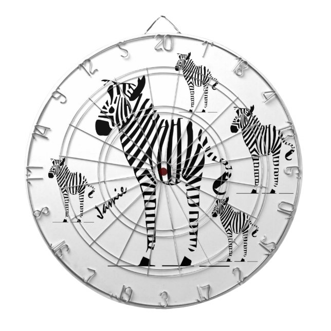 Zebra Lovers Geschenke Dartscheibe (vorne)