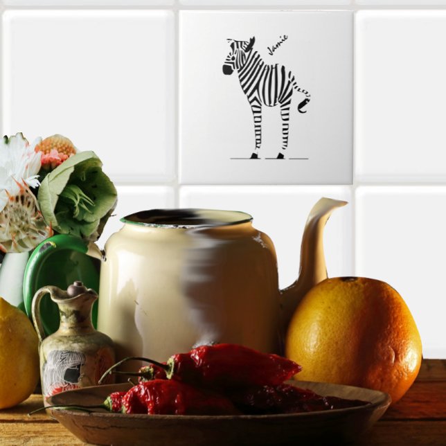 Zebra Lovers Geschenke Fliese (Von Creator hochgeladen)