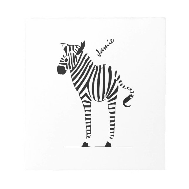 Zebra Lovers Geschenke Notizblock (Vorderseite)
