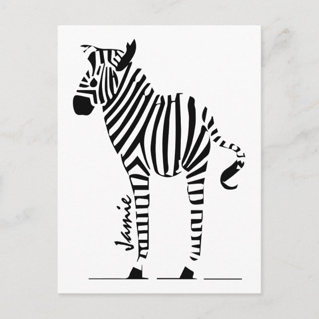 Zebra Lovers Geschenke Postkarte (Vorderseite)