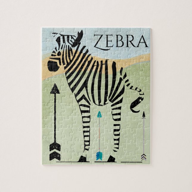 Zebra Lovers Geschenke Puzzle (Vertikal)