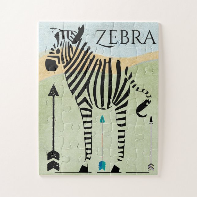 Zebra Lovers Geschenke Puzzle (Vertikal)