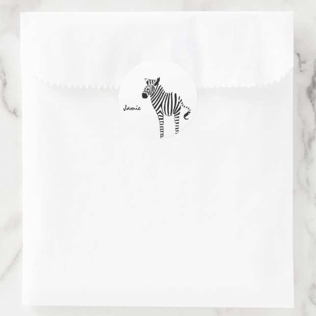 Zebra Lovers Geschenke Runder Aufkleber (Tasche)