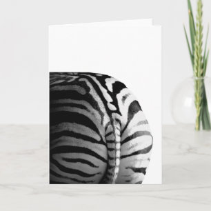 Zebra lustige Schwanz Back Side Hintern Grußkarte Karte