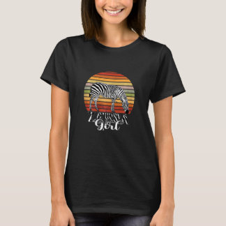 Zebra-Mädchen-Wildtier-Tierliebhaber-Zebra-Pferd-Z T-Shirt