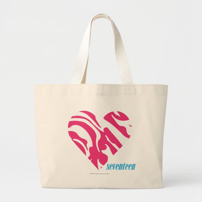 Zebra-Magenta 2 Jumbo Stoffbeutel (Vorne)