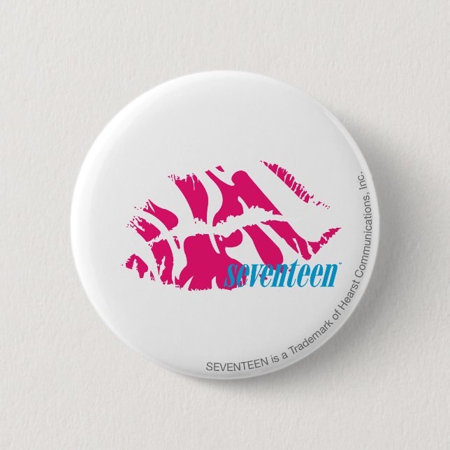 Zebra-Magenta Button (Vorderseite)