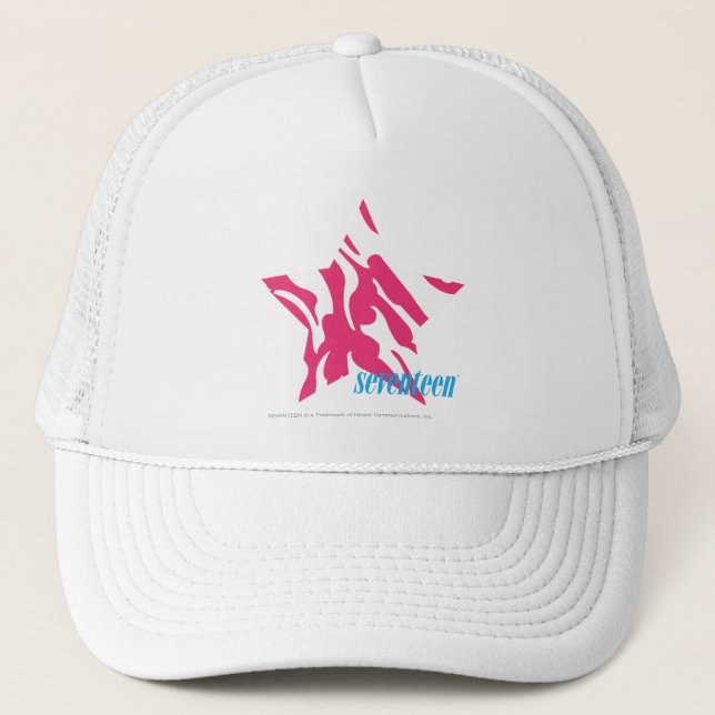 Zebra Magenta Truckerkappe (Vorderseite)