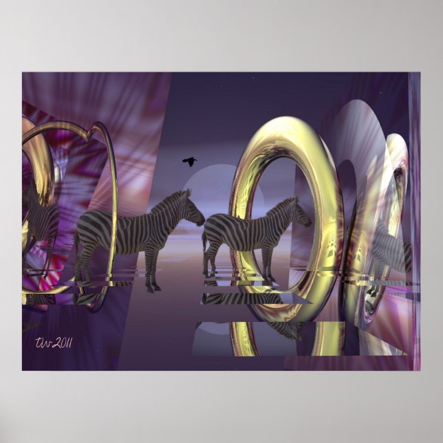 Zebra-Magie Poster (Vorne)